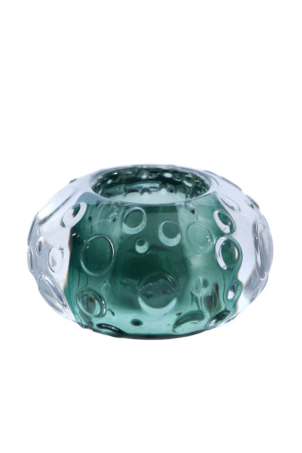 Tealight Ø10x6 cm Finley Glass Dark Green