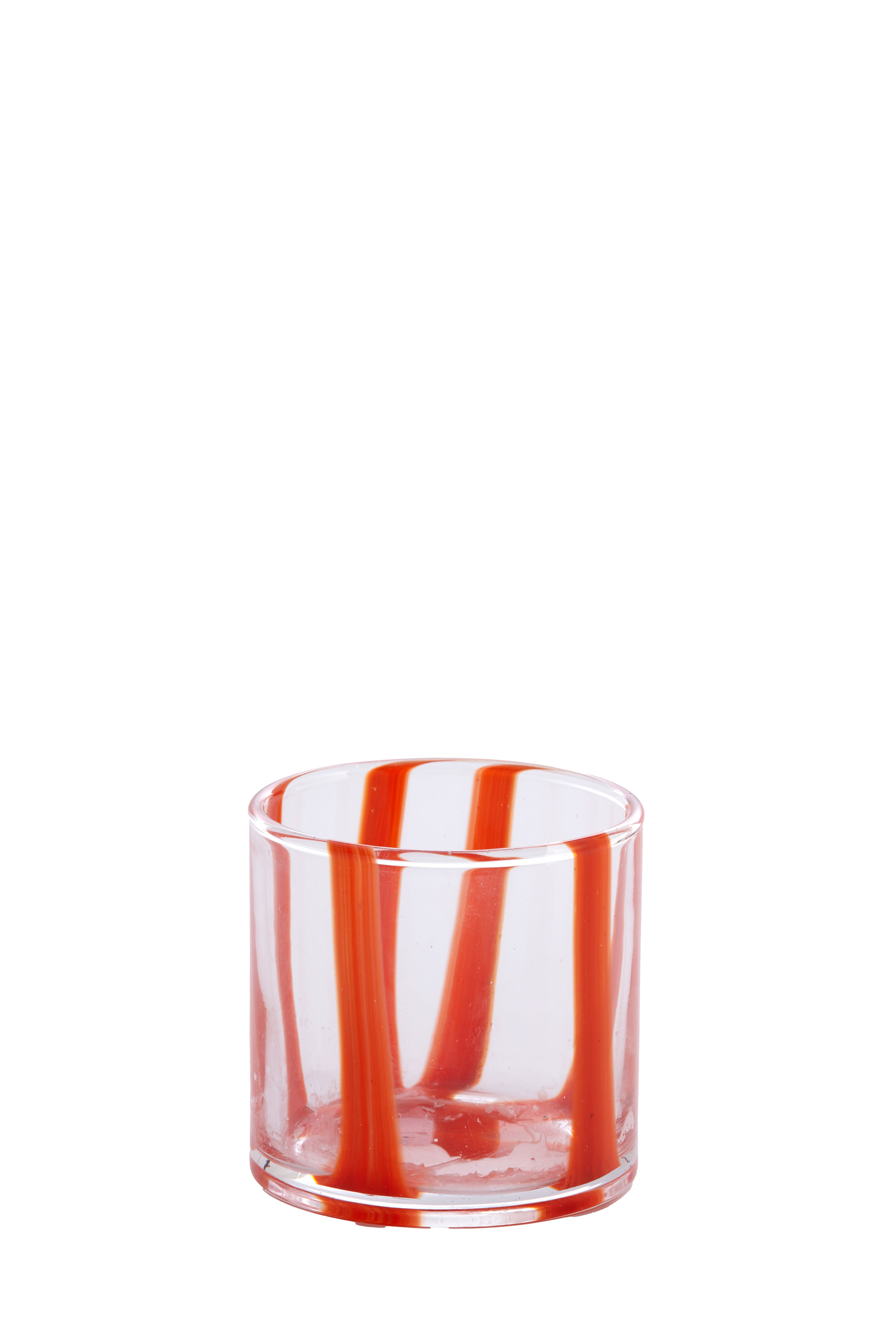 Tealight Ø10x10 cm Mulot Glass Clear-Coral