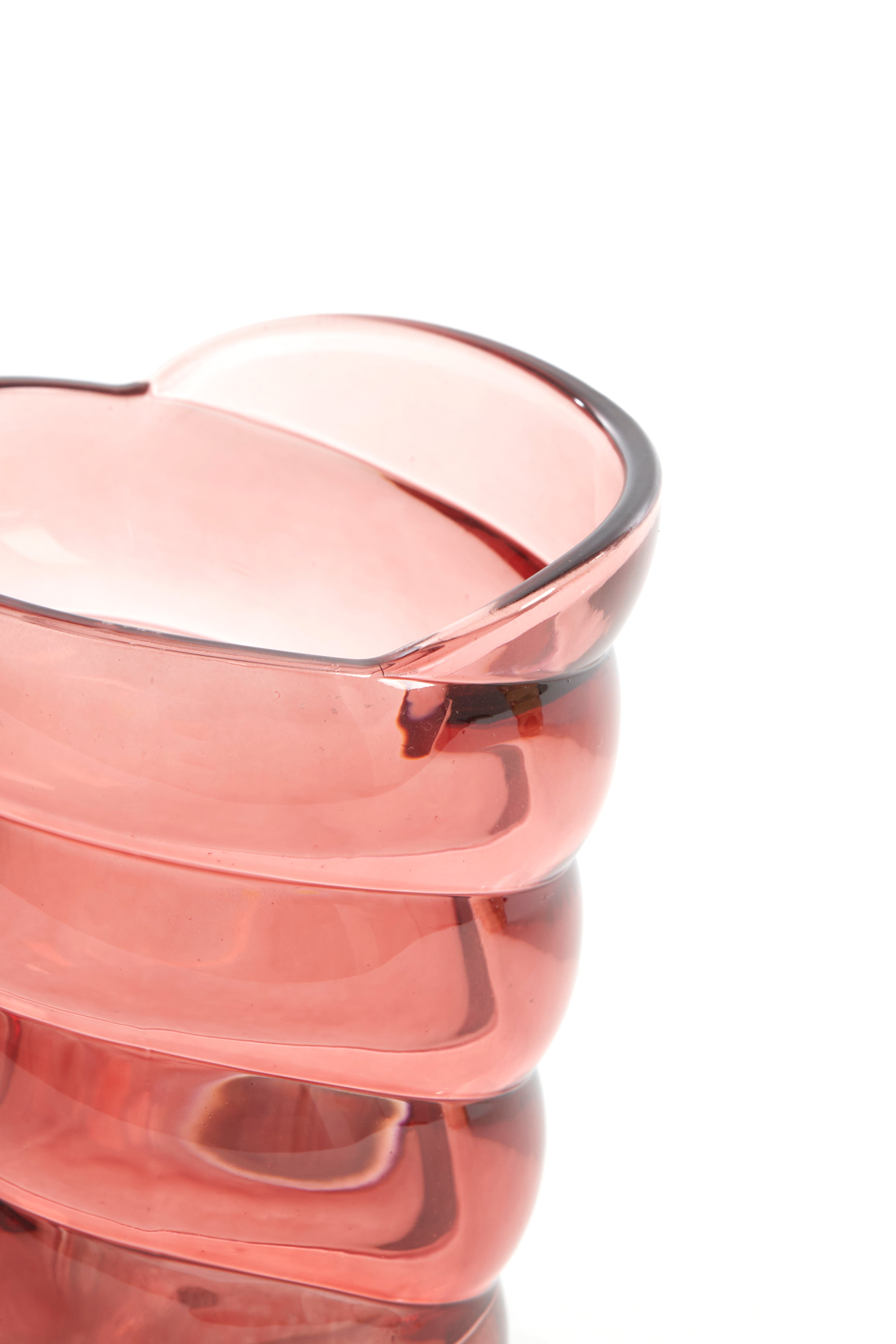 Tealight 10.5x7x12.5 cm Malea Glass Pink