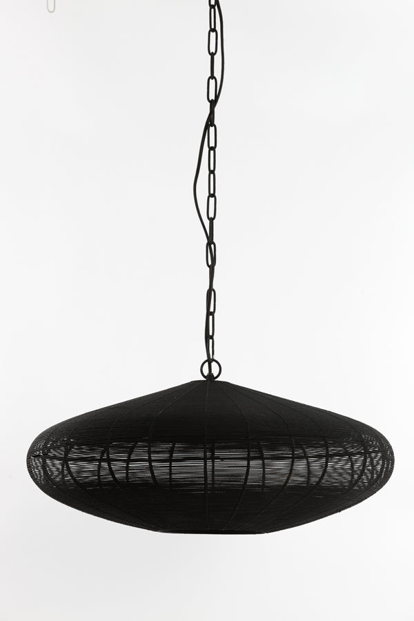 Hanging Lamp Ø60x23 cm Bahoto Matt Black