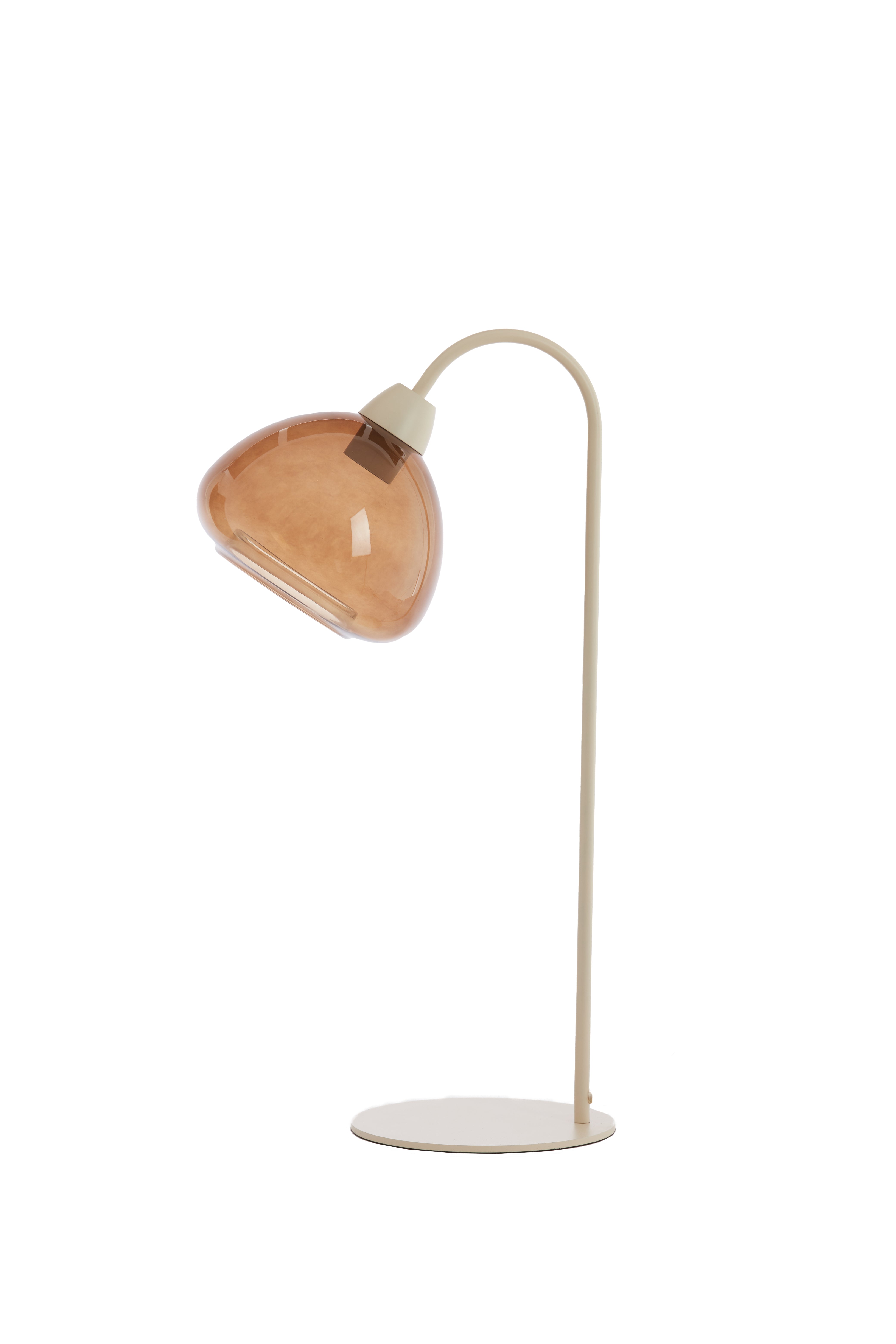 Table Lamp 31.5x20x61 cm Bisho Glass Brown+Sand