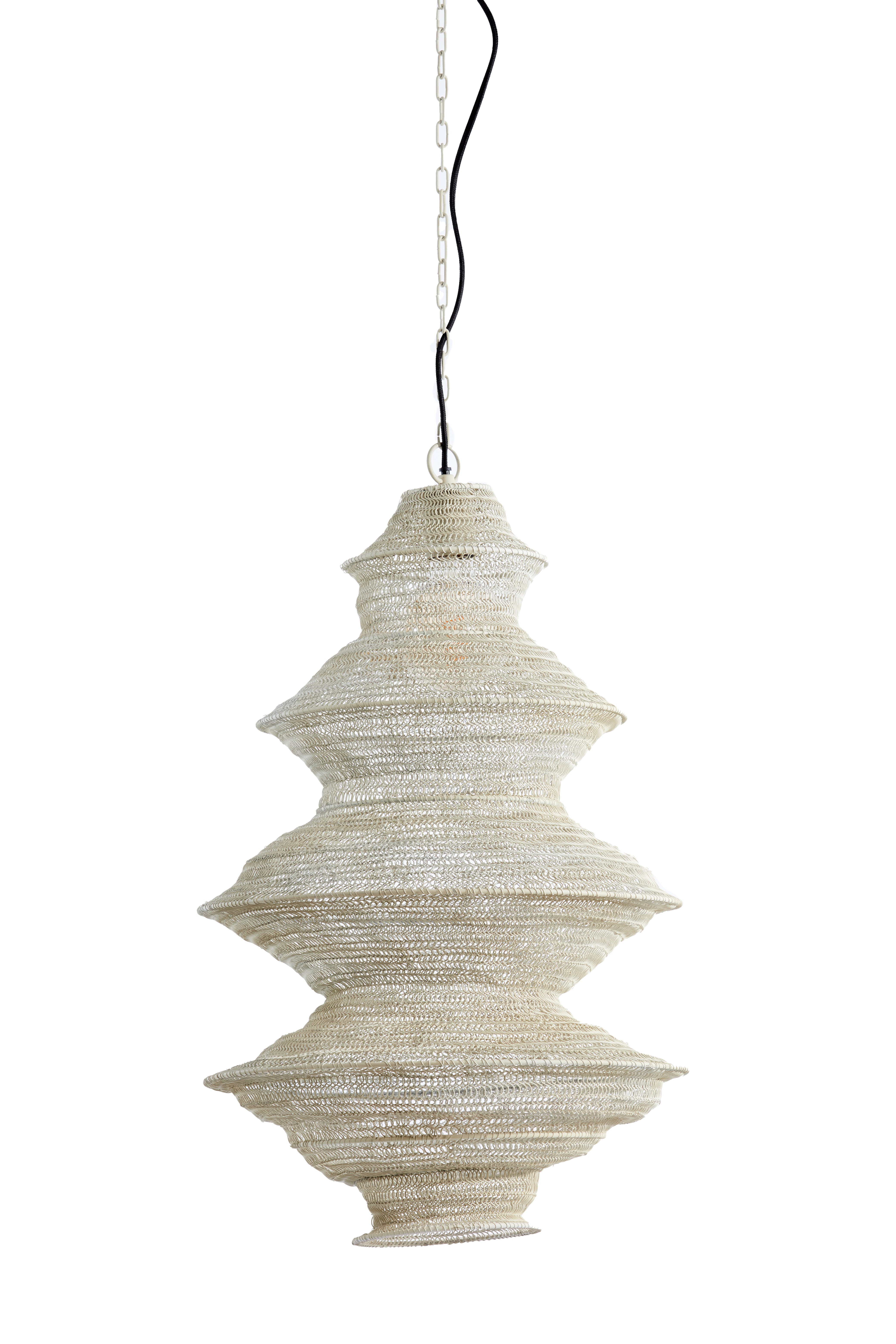 Hanging Lamp Ø40x70 cm Nakisha Light Grey