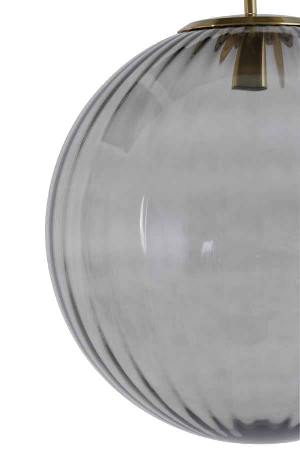 Hanging Lamp Ø40 cm Magdala Glass Light Grey+Gold